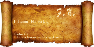 Flamm Ninett névjegykártya